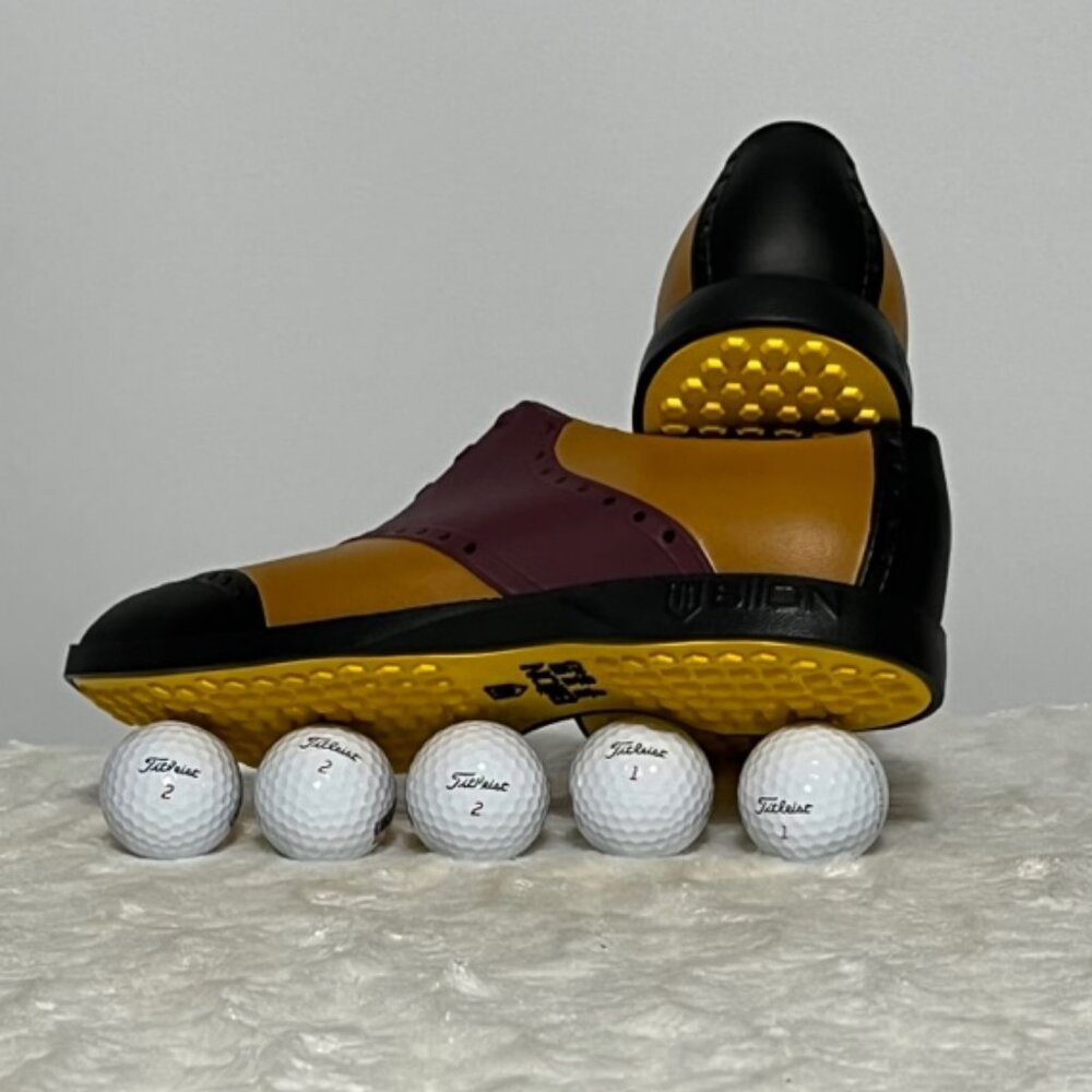 BIION Crimson Red, Black & Leather Oxford Golf Shoes Women SZ 10 NWT